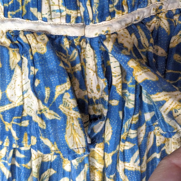 Ulla Johnson Endah Cotton Floral Print Ruffle Playsuit Romper Women's Size 6 - Picture 9 of 16